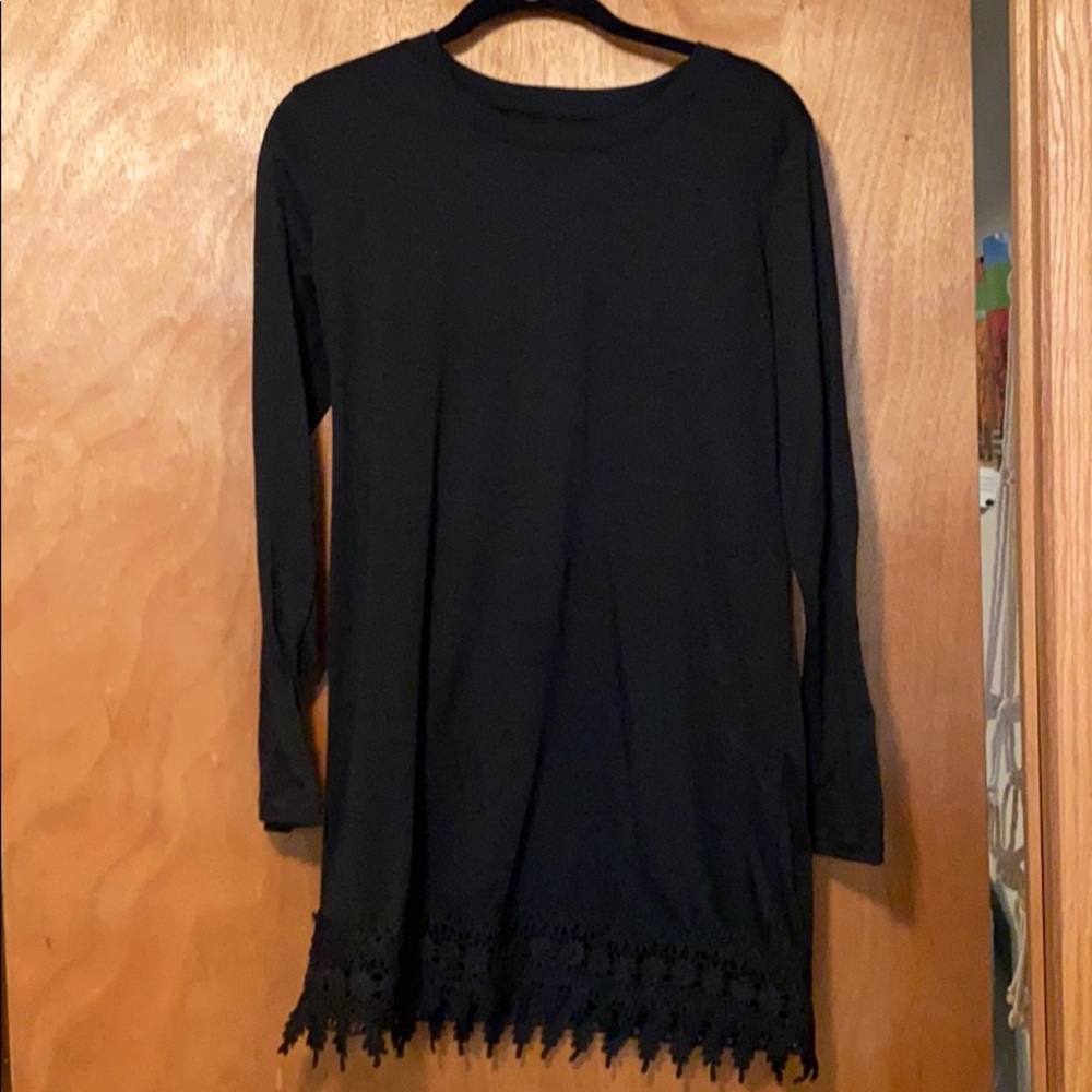 Long sleeve black dress